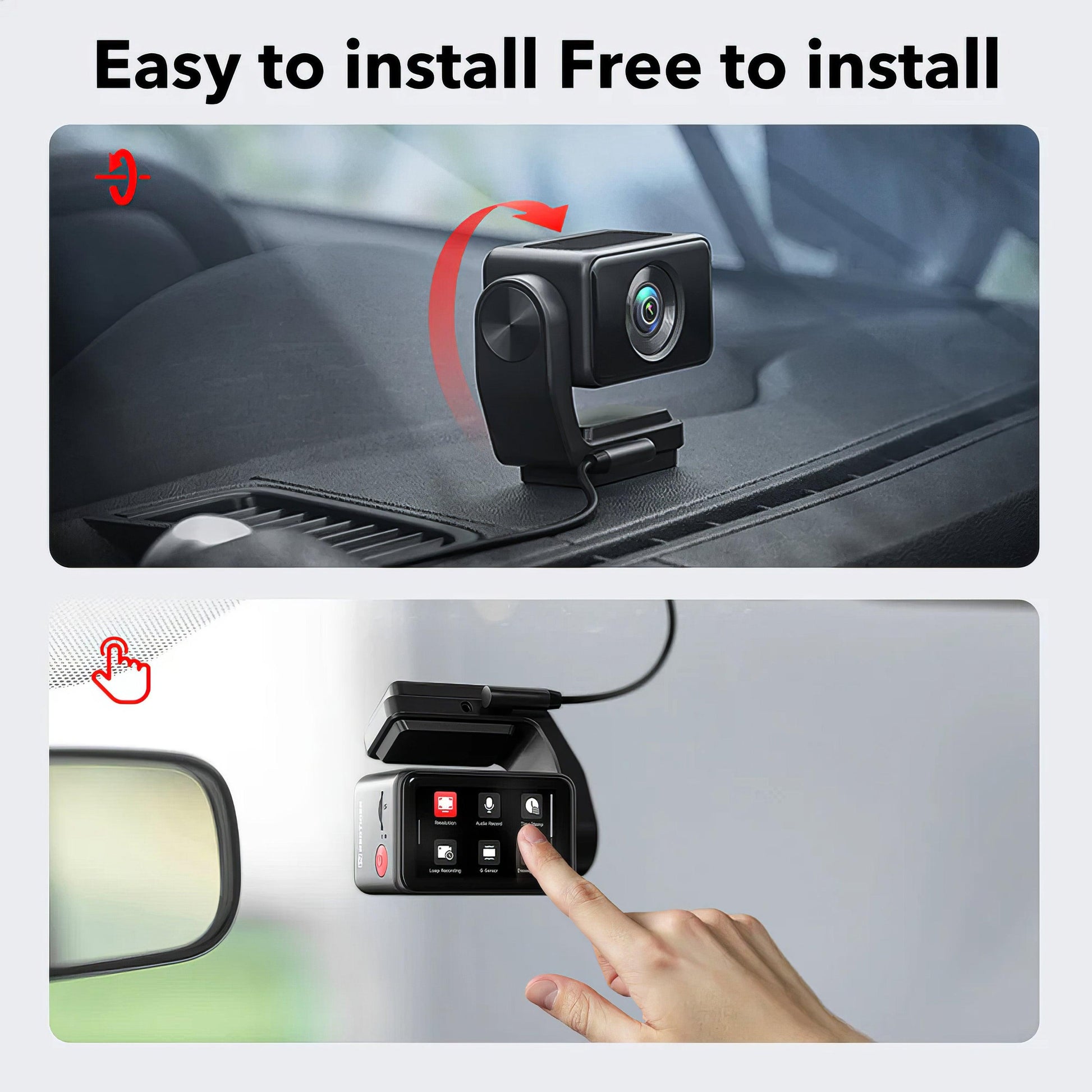 OptiTrack™ | Redtiger A4 4K Front + Rear Dash Cam: Dual Lens, Total Protection! - OptiTrack